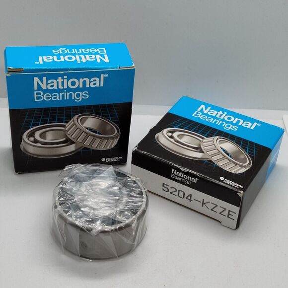 LOT OF (2) NEW IN BOX! FEDERAL MOGUL DOUBLE ROW BALL BEARINGS 5204-KZZE - Picture 1 of 6